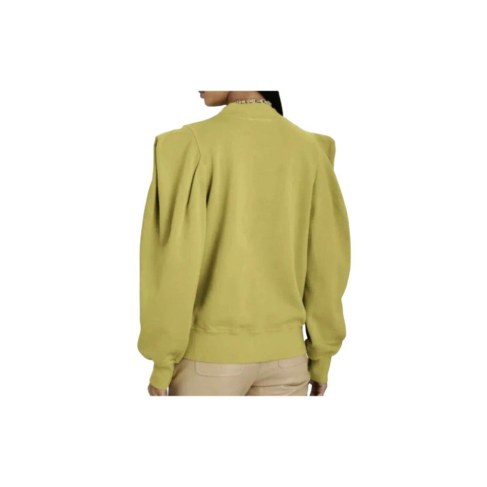 AGolde Anthropologie X Anika Light Green Pleated Shoulder Sweatshirt Size Small